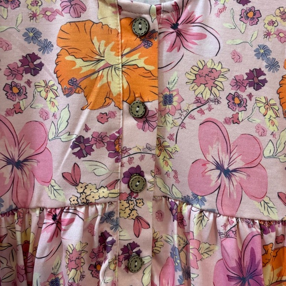 Bohemian Style - Floral Mini Dress - Picture 7 of 7